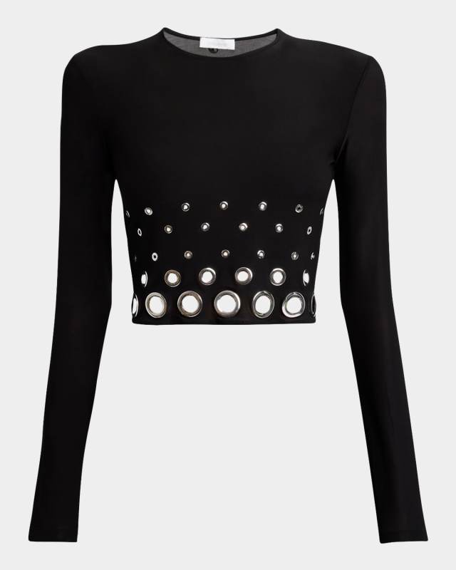 Grommet Crop Top